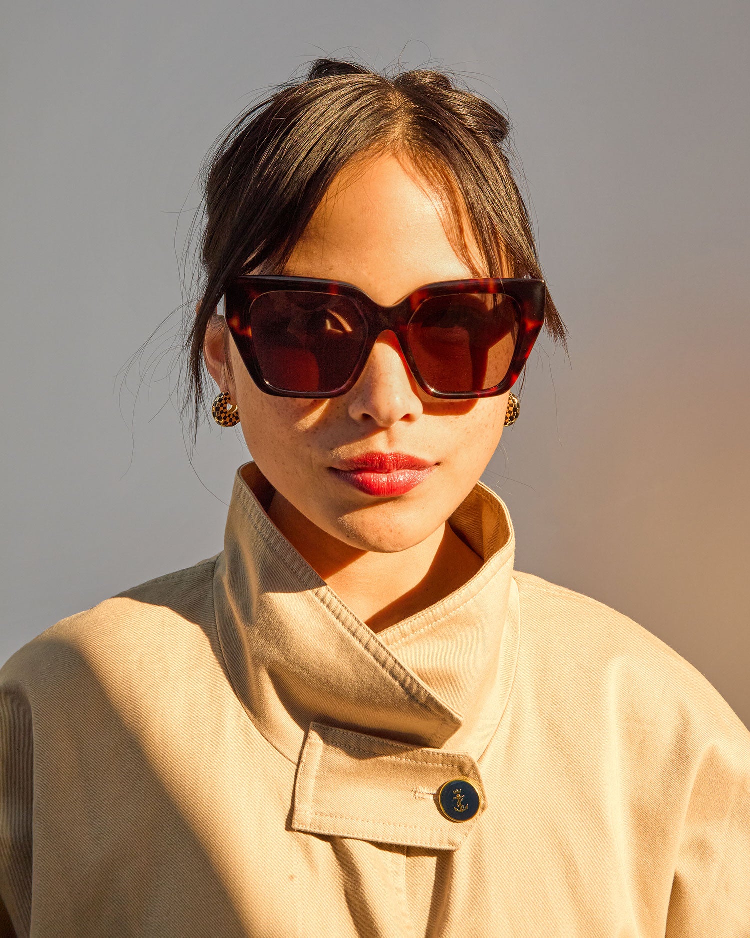 Clare V Heather sunnies like new $160 original Heather Sunglasses, Peony – LAPIS main image 4