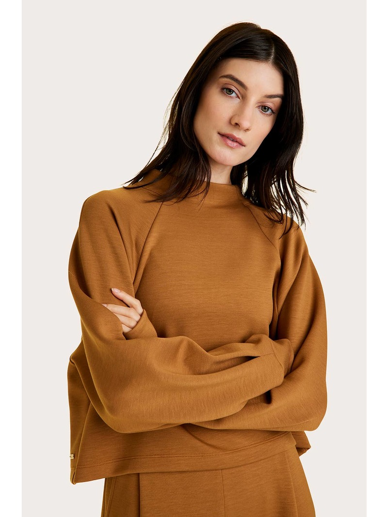 ALALA Phoebe Mock Neck Knit Khaki Garmentory