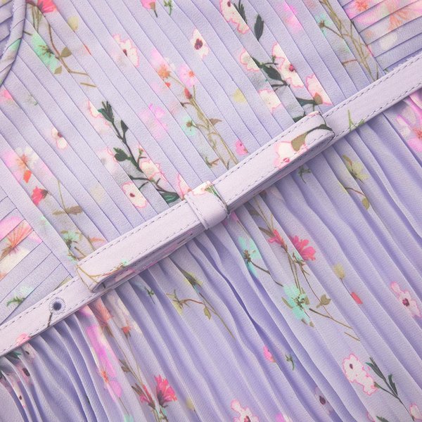 Self-Portrait Chiffon Midi Dress - Lilac | Garmentory
