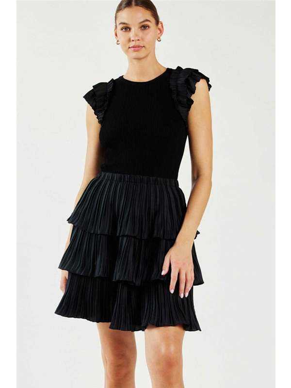 mini dress black Coa High-Neck Open-Back in Cara Cara Floral Print Width:D - Standard Web Collection: Singles Day Promo