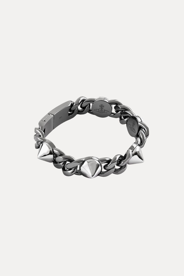 Vivienne Westwood Elettra Chain and Stud Bracelet - Gunmetal