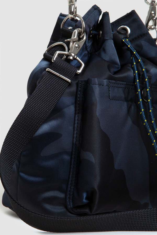 Porter Yoshida Balloon Sac Woodland Camo - Navy | Garmentory