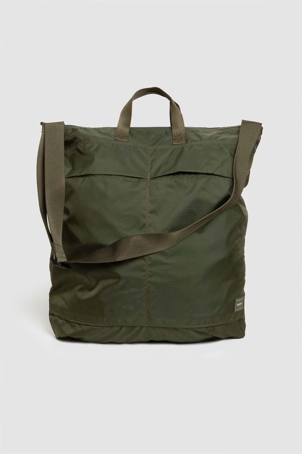 Porter Yoshida Flex 2Way Helmet Bag - Olive Drab | Garmentory