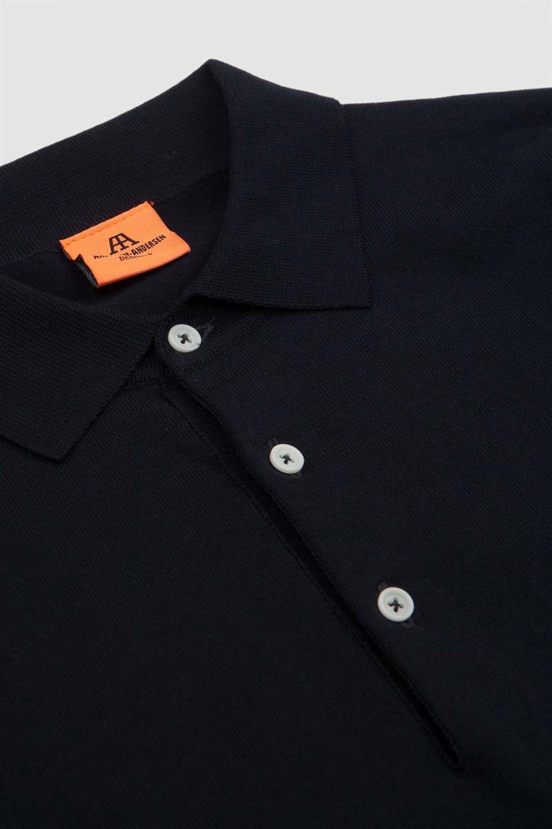 Andersen-Andersen Long Polo - Navy Blue | Garmentory