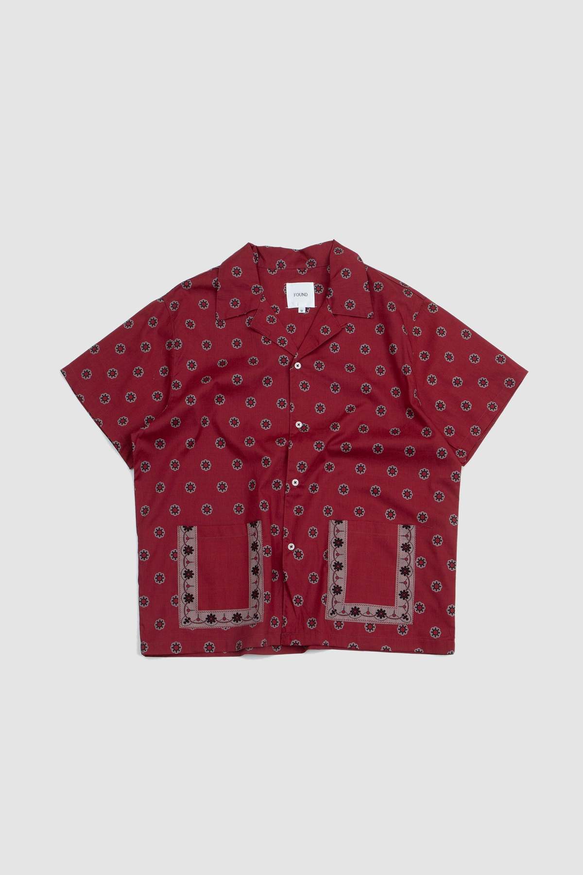 Vintage Motif SS Camp Shirt - Red - Image 1 of 5