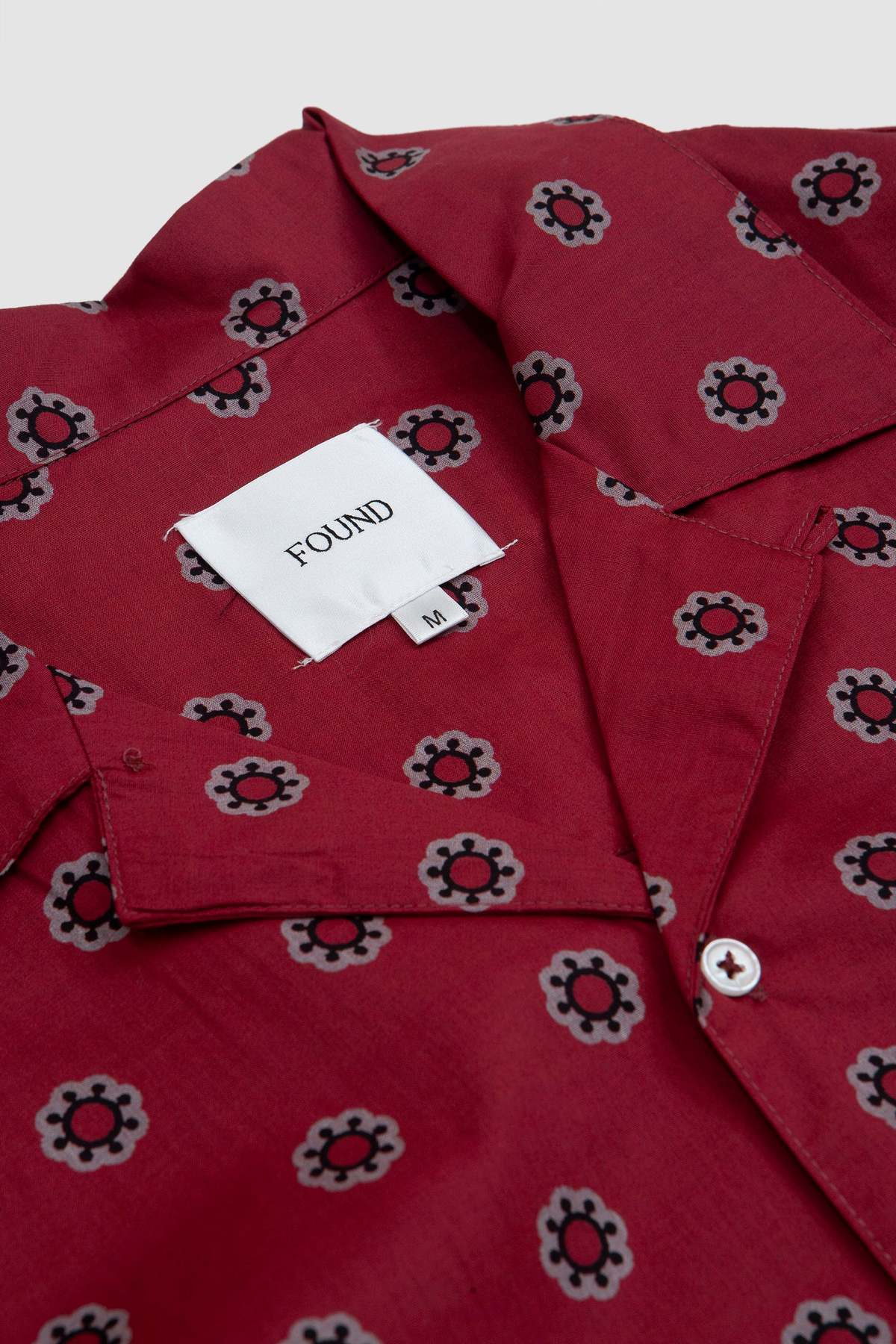 Vintage Motif SS Camp Shirt - Red - Image 3 of 5