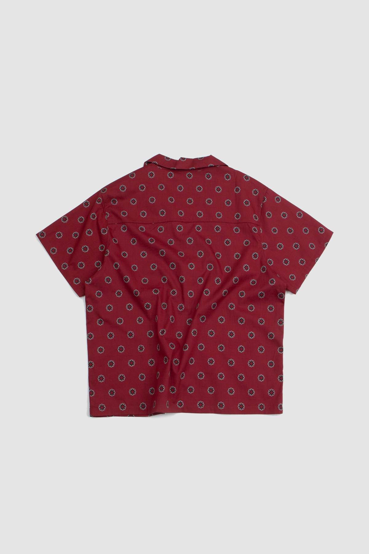 Vintage Motif SS Camp Shirt - Red - Image 5 of 5