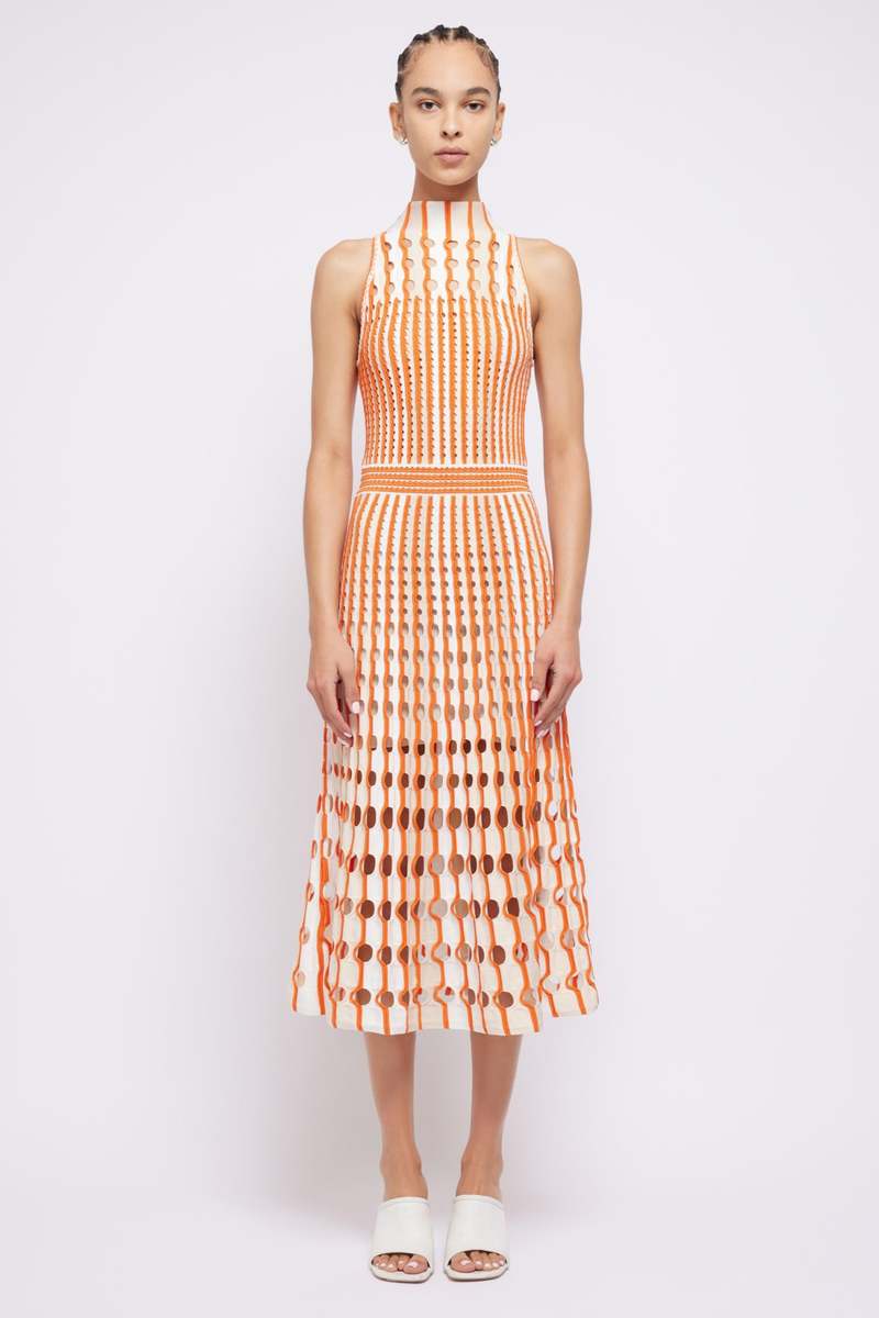 open lace back dress Simkhai Maddy Cotton Midi Dress main image 0