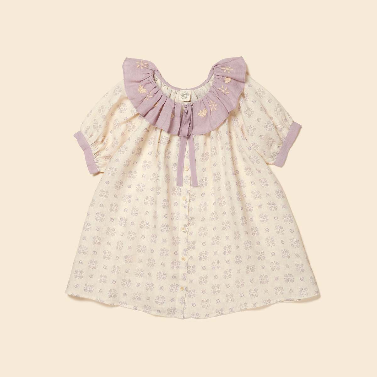 Apolina ZABINA-CORWEN CALICO MILK 2-3y Zabina Dress, Corwen Calico
