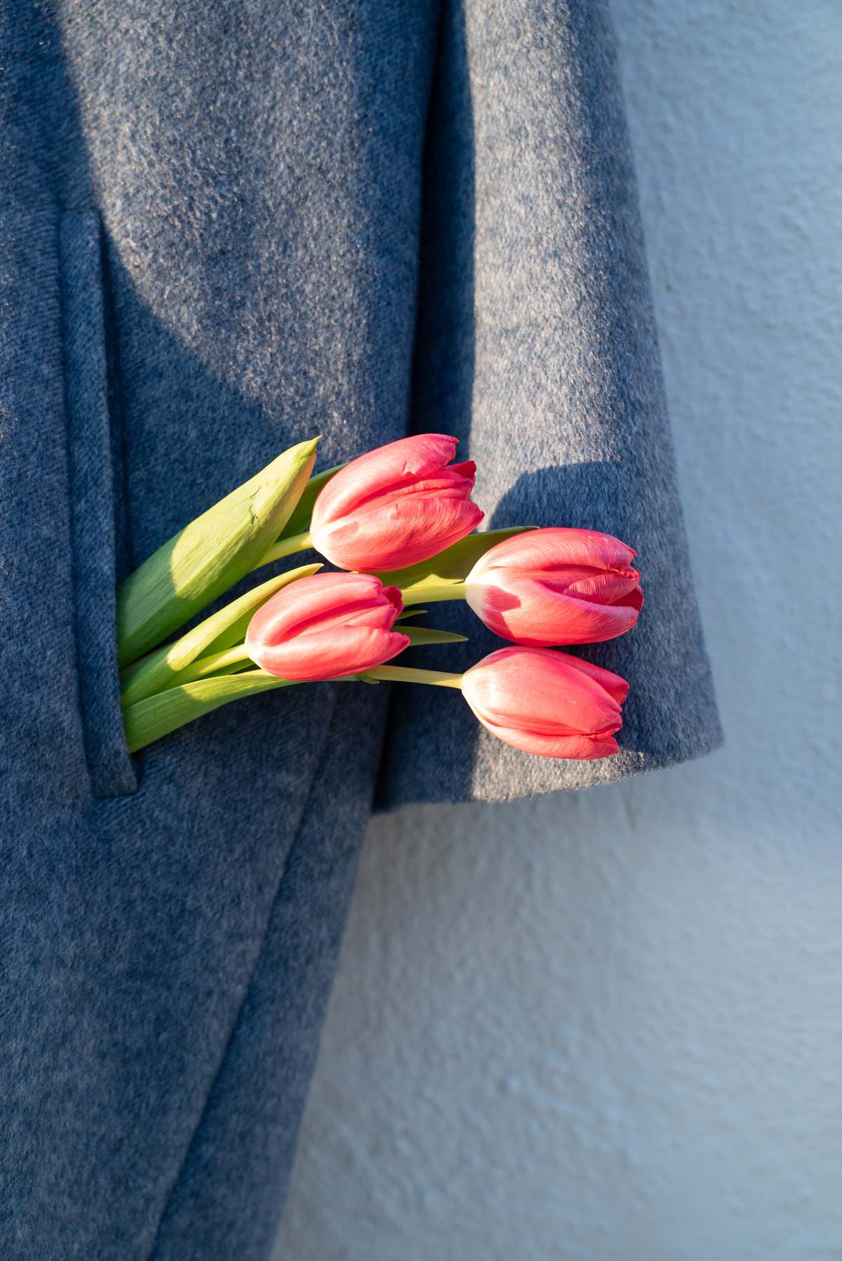 Jess Meany Avens Wool Coat - Slate Blue - Image 5 of 6