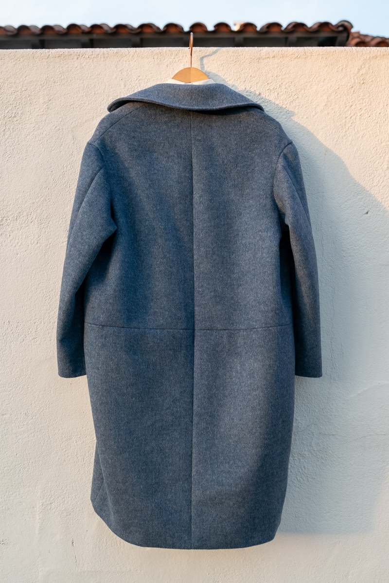 Jess Meany Avens Wool Coat - Slate Blue