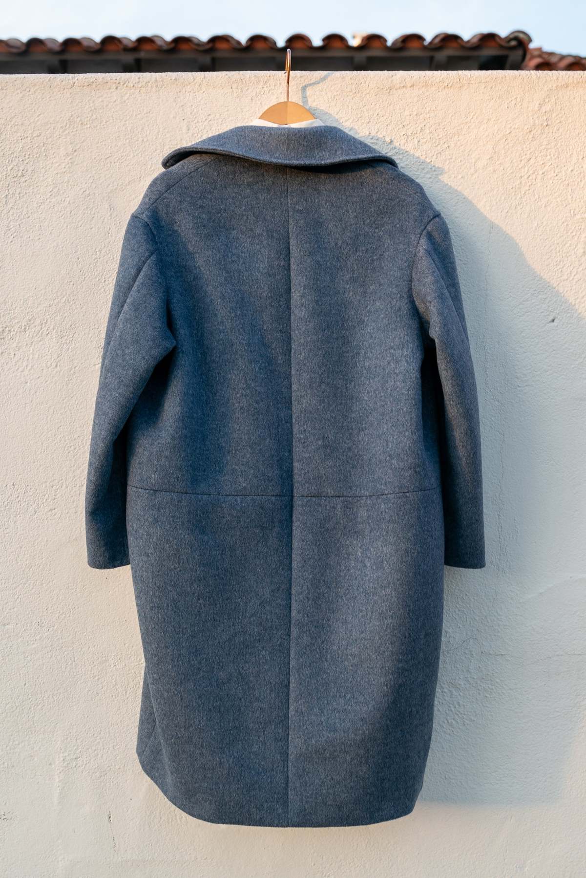 Jess Meany Avens Wool Coat - Slate Blue - Image 6 of 6