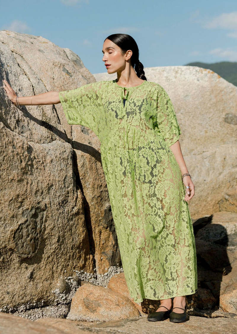 Bronze Age Zelda Dress - Lime Lace | Garmentory Bronze Age Zelda Dress - Lime Lace | Garmentory