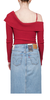 House of Sunny One Love Shoulder Rib Top - red - Thumbnail 3