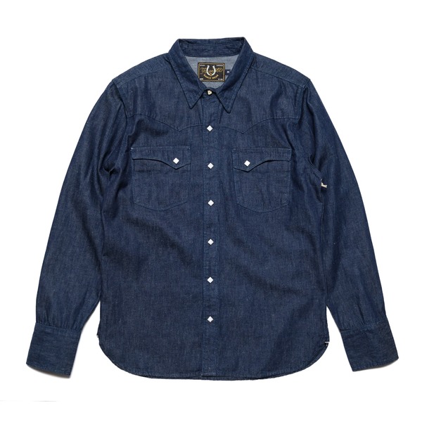 Freenote Cloth Calico 6 Ounce Selvedge Denim Shirt - Rinsed | Garmentory