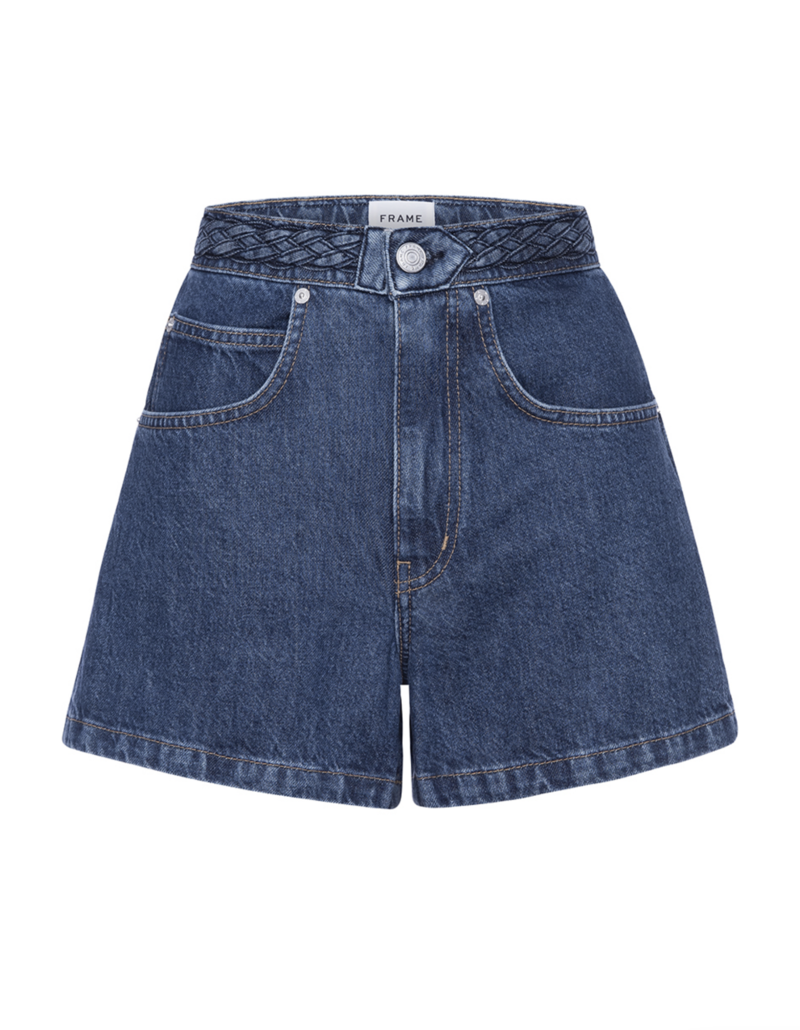 FRAME Denim Braided Waistband Short - Penelope | Garmentory