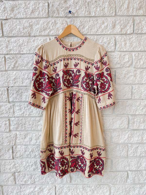 Sea NY Beena Embroidery Shortsleeve Dress - Taupe | Garmentory