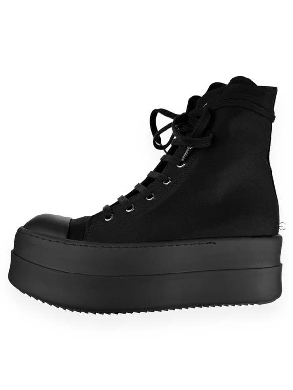Rick Owens DOUBLE BUMPER SNEAKS - Black | Garmentory