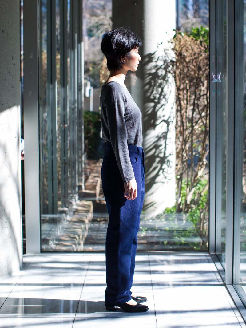 Blue Blue Japan Woven Pure Indigo Light Sashiko 5 Pocket Pants