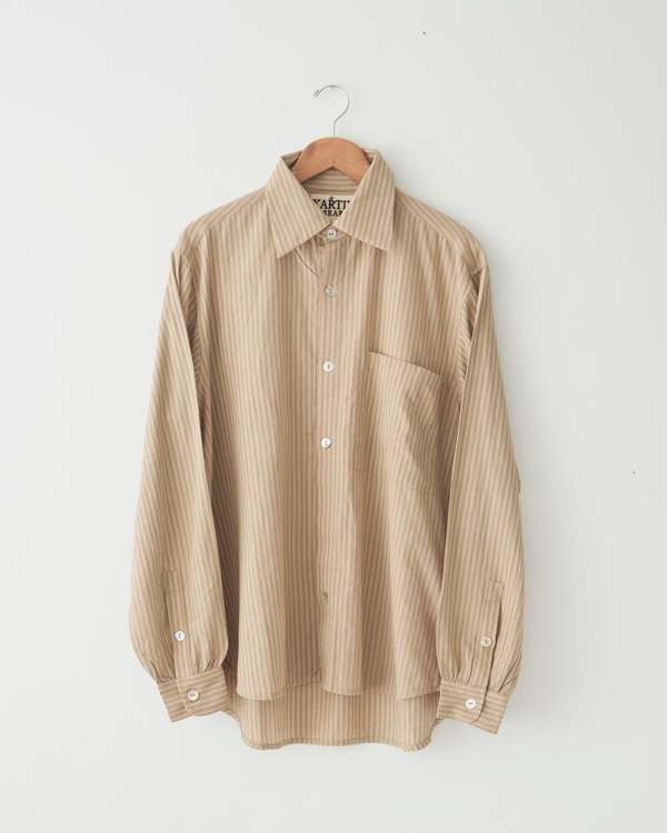 Beige Embroidered Cotton Shirt