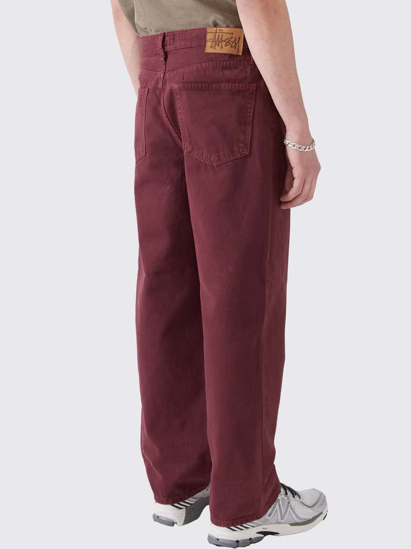 Stussy Big Ol Washed Canvas Jeans - Wine | Garmentory
