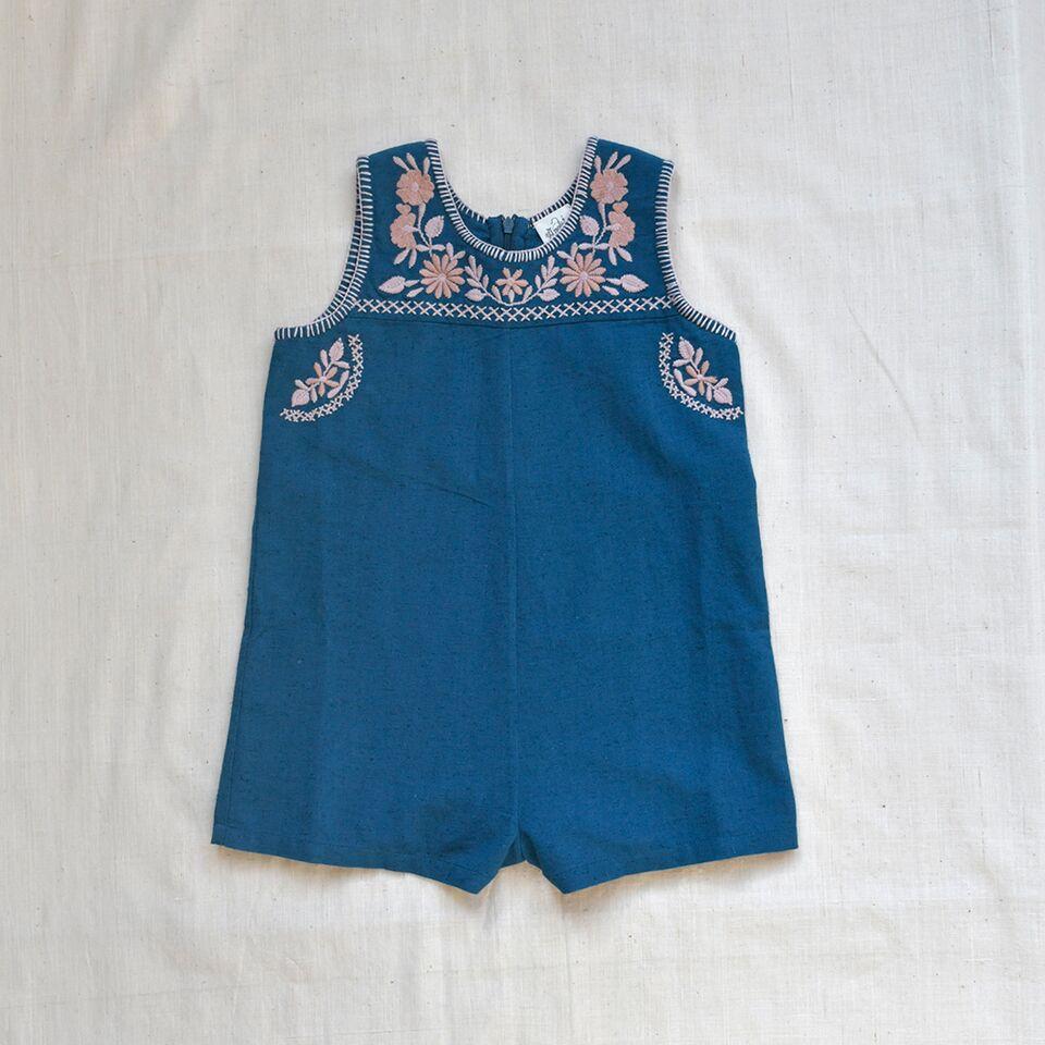 Kids Apolina Suzi Romper Persian Blue | Garmentory