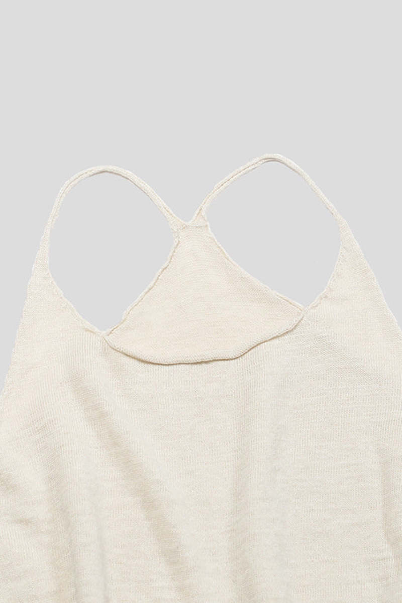 Evam Eva Washable Linen Camisole - Ivory | Garmentory