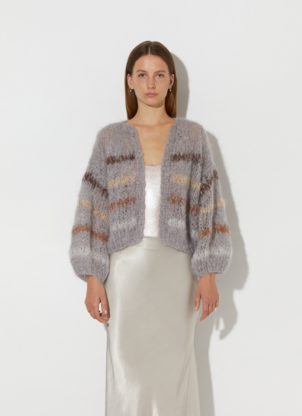 Maiami Light Mohair Bomber Concrete Stripes Garmentory