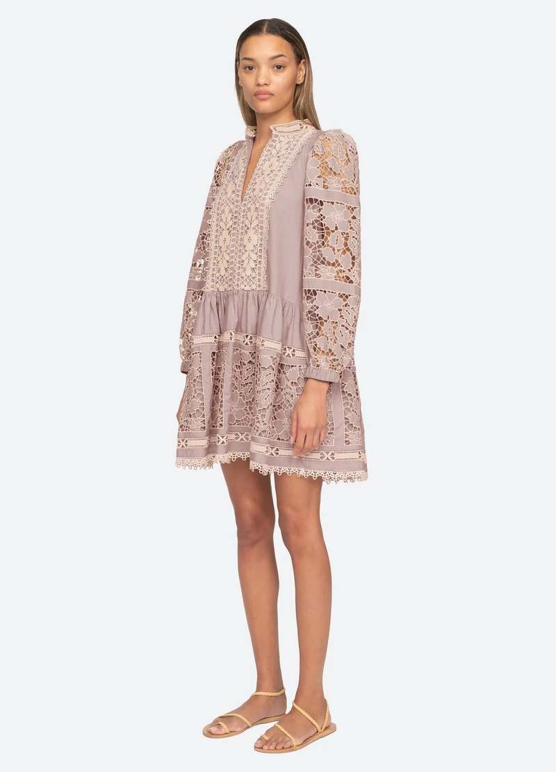 chinese dress ladies chouyatou Women Summer Ruffle Hem Floral Lace Eyelet Dress Casual Notch  Neck Midi Tunic Dress with Pocket (X-Small, Apricot) at Amazon Women's  Clothing store