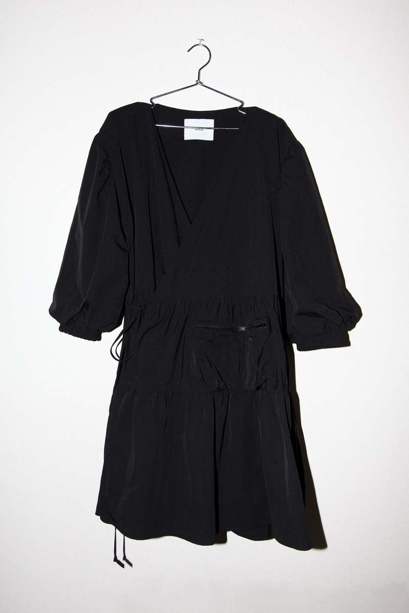 KkCo Utility Wrap Dress - Black | Garmentory