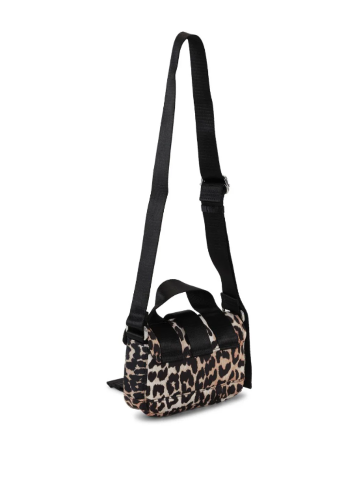 Ganni Recycled Tech Mini Satchel - Leopard | Garmentory