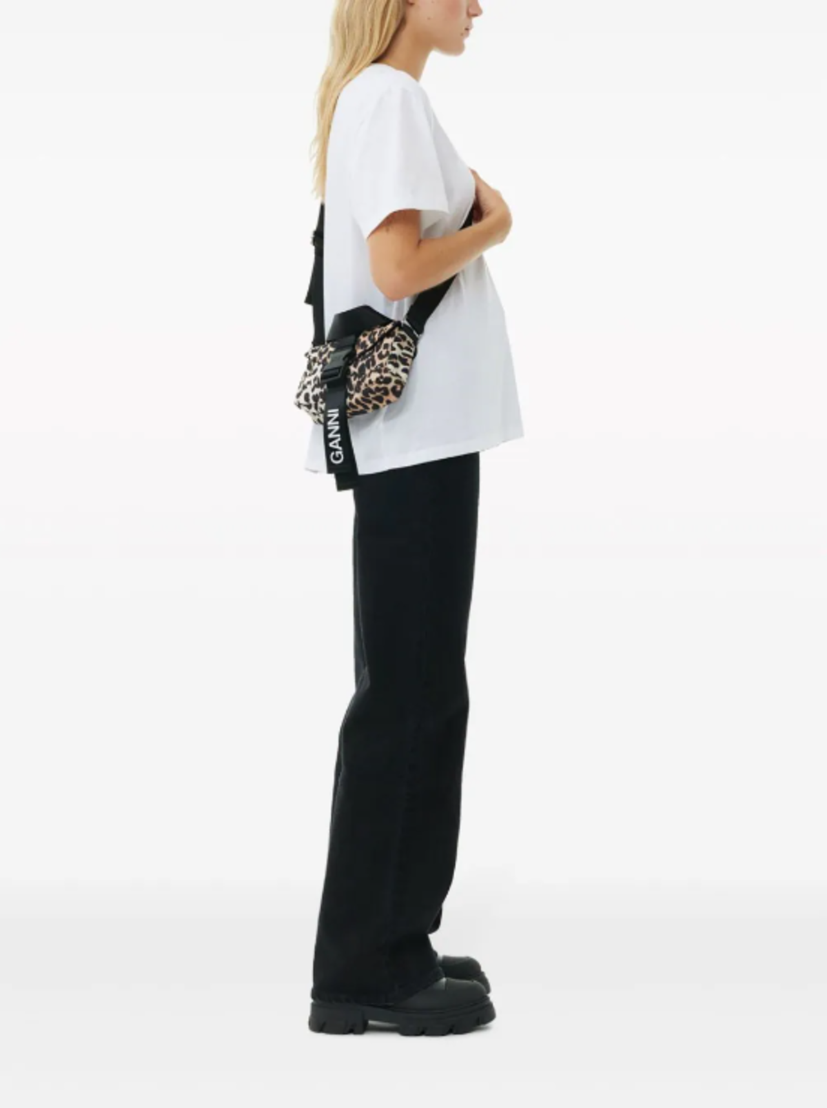 バッグ GAMNI RECYCLED TECH MINI SATCHEL LEOPARD Ganni Recycled Tech Mini Satchel - Leopard | Garmentory