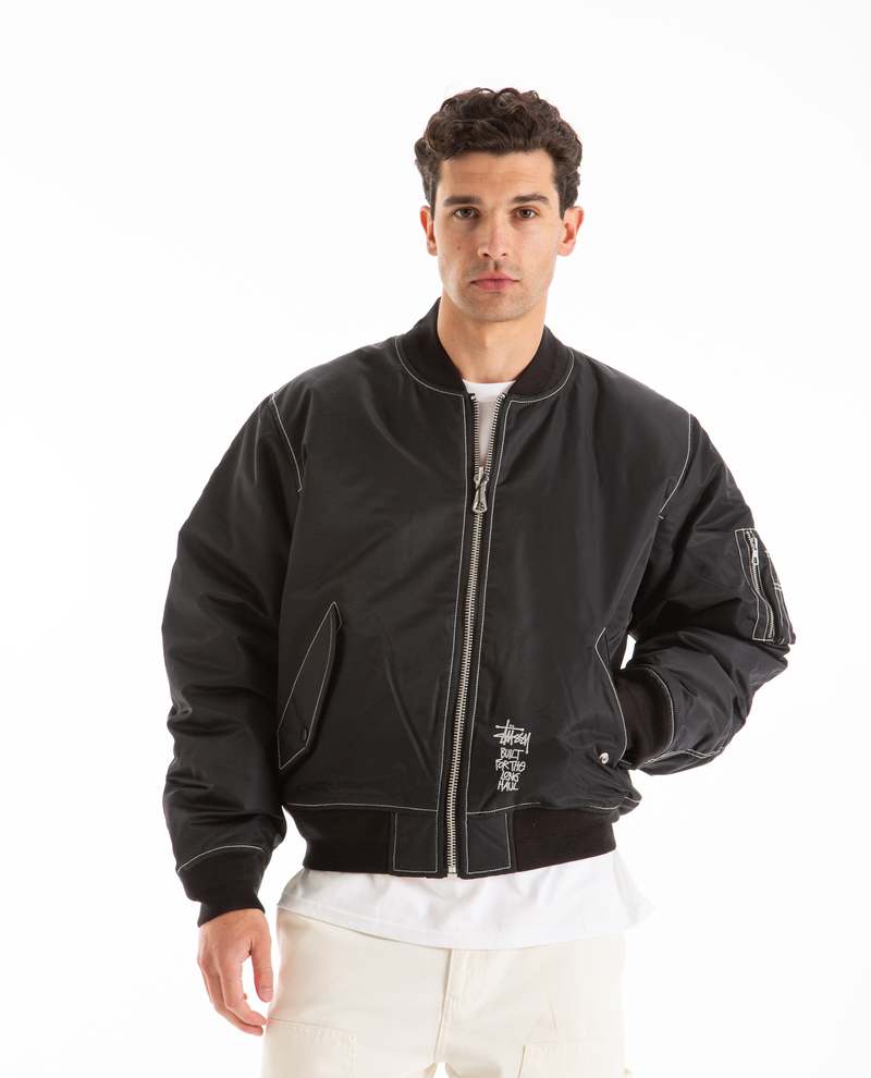 STUSSY Bomber Jacket ボマージャケット ブラック　Mサイズ Stussy - BLACK REVERSIBLE BOMBER JACKET – LE LABO STORE