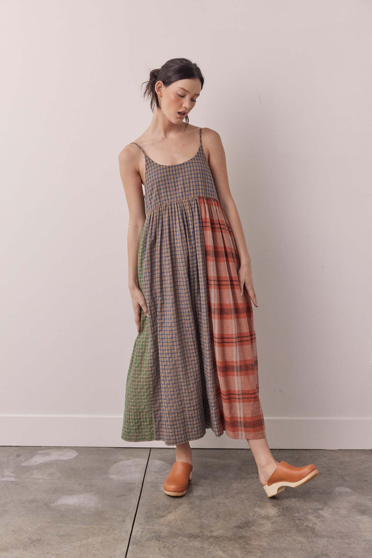 Aemi+Co Side Button Midi Cami Dress