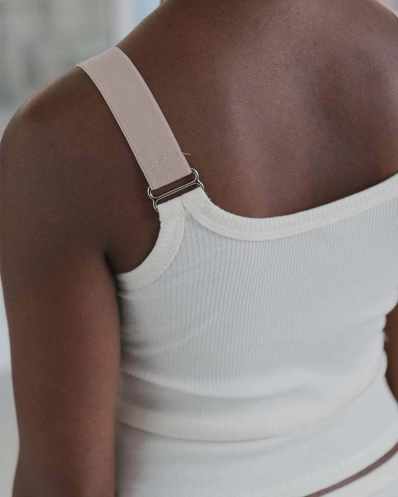 トップス baserange Suspend Tank RecycledCottonRib Baserange Recycled Cotton Rib Suspend Tank - Undyed