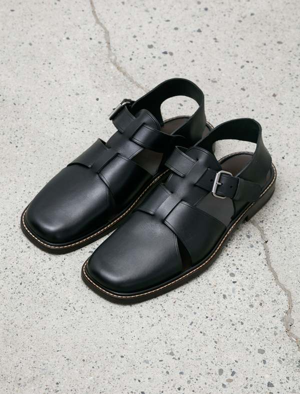Lemaire Fisherman Sandals - Black | Garmentory Lemaire Fisherman Sandals - Black | Garmentory