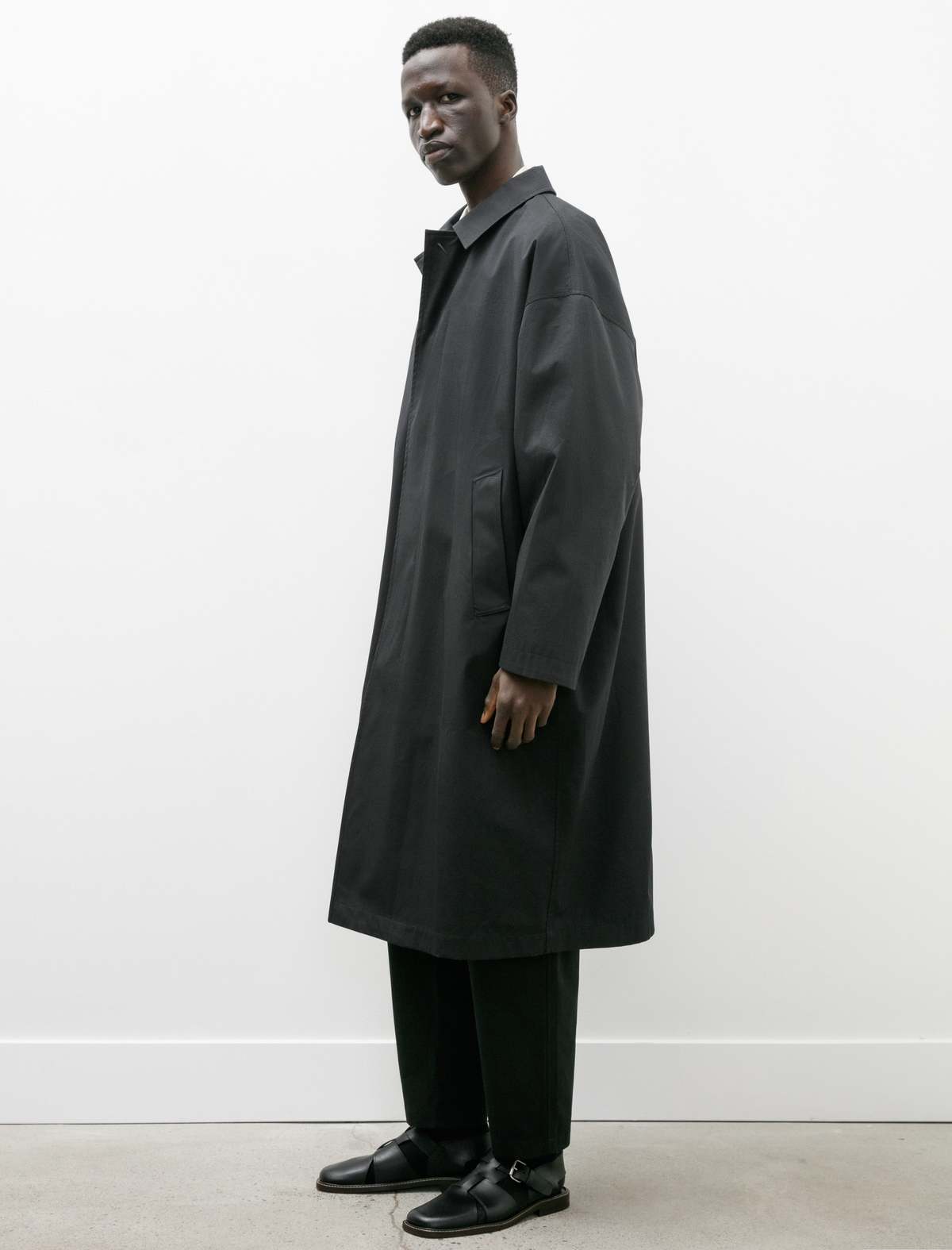 Lemaire Over Coat - Jet Black | Garmentory