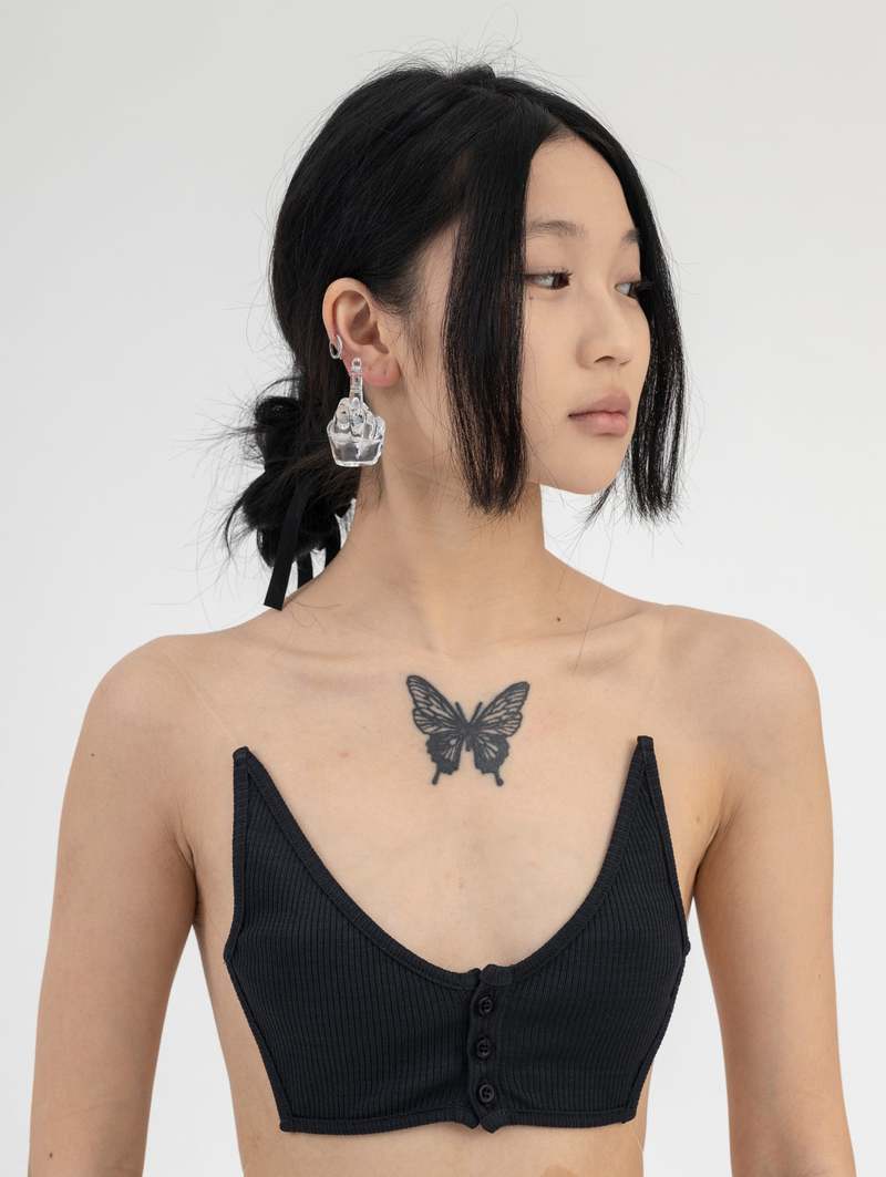 Y/project MIDI FUCK YOU PENDANT EARRING - Multi | Garmentory