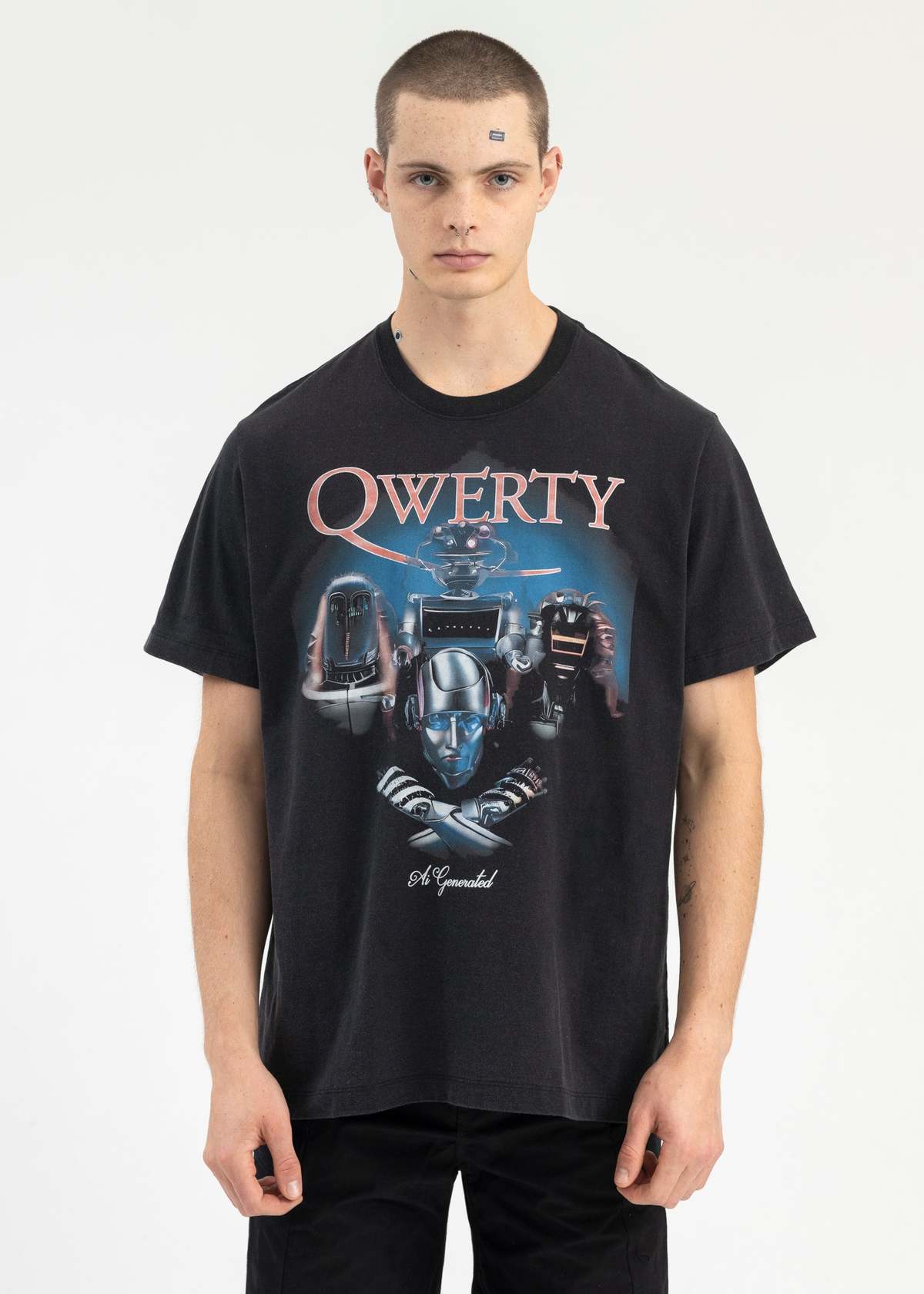 Doublet Android Print T-shirt - Black | Garmentory