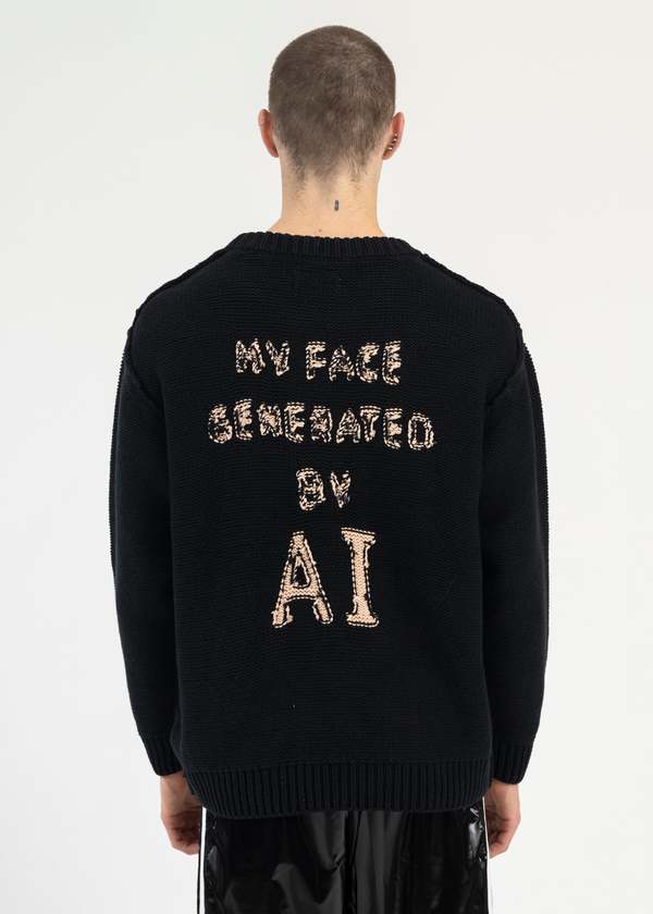 トップス doublet / 20SS HIDDEN MESSAGE KNITWEAR Doublet Hidden Message Pullover Sweater | Garmentory