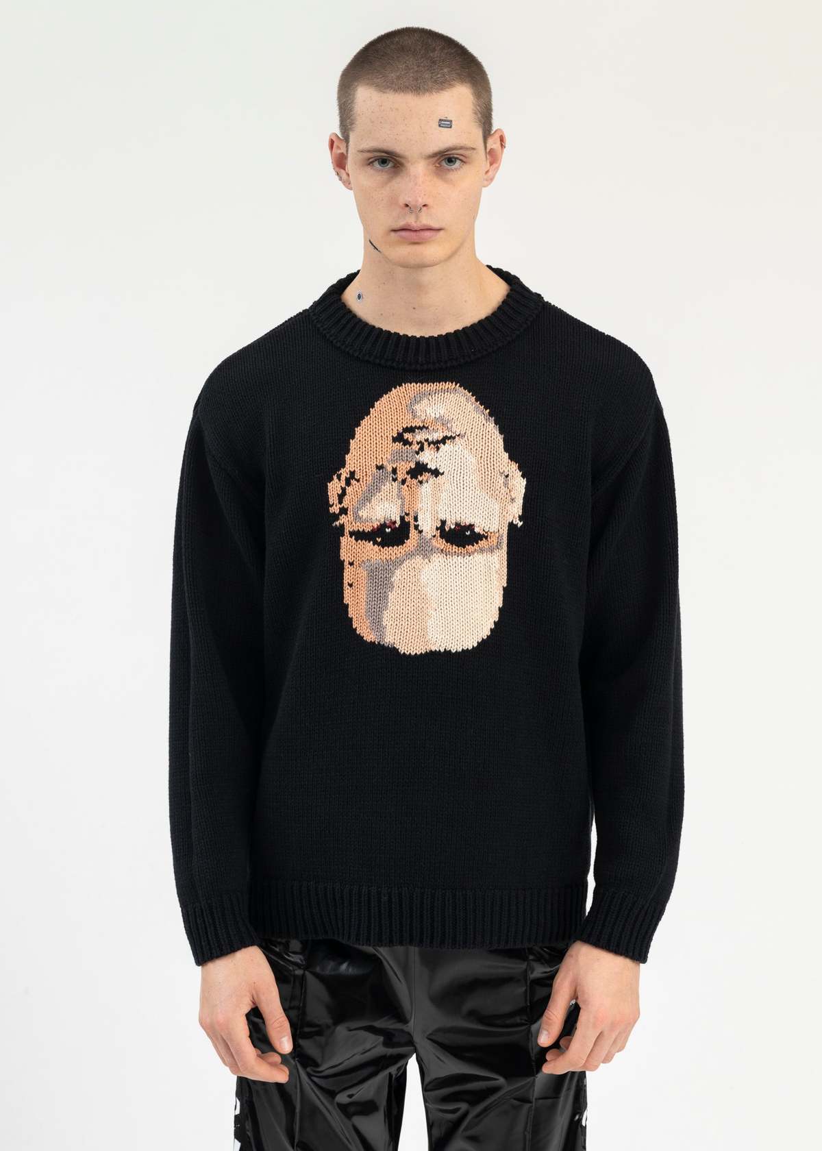 Doublet Hand-knitting Jacquard Sweater - Black | Garmentory