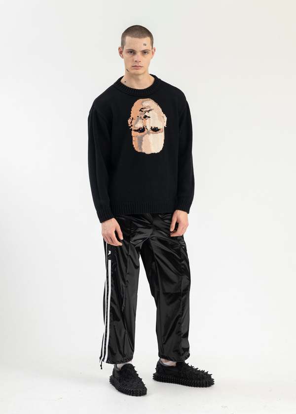 Doublet Hand-knitting Jacquard Sweater - Black | Garmentory