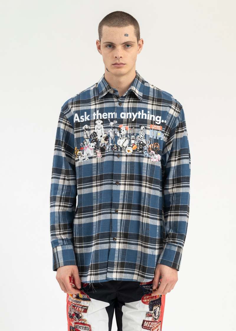 Doublet X Pz Today Pet Robot Shirt - Blue Multi | Garmentory