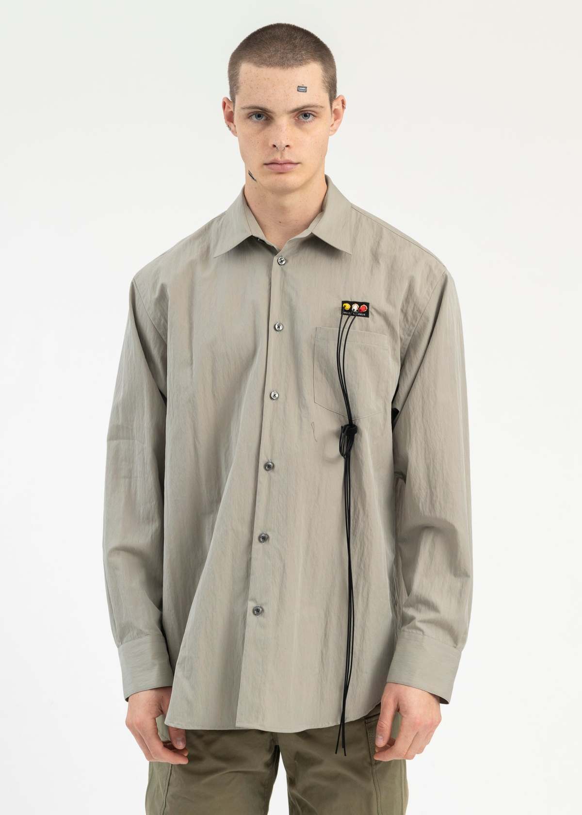 Doublet Rca Cable Embroidery Shirt - Grey | Garmentory