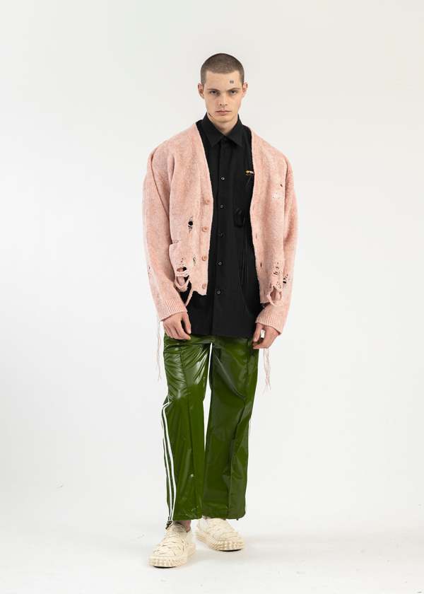 Doublet Silk Velour Short Cardigan - Pink | Garmentory