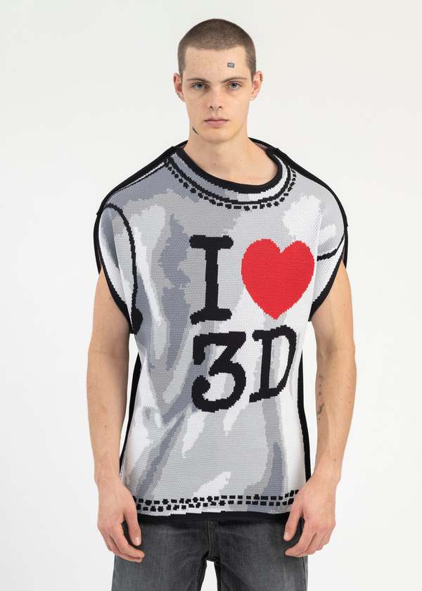 Doublet WHITE TWO DIMENSIONAL I3D T SHIRT - Multi | Garmentory