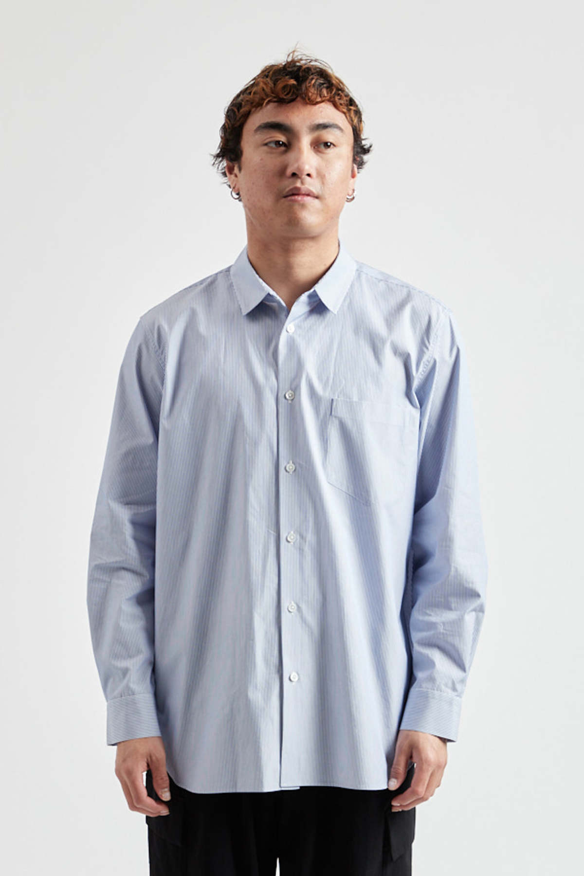 Aton Giza Stripe Standard Shirts - Stripe | Garmentory