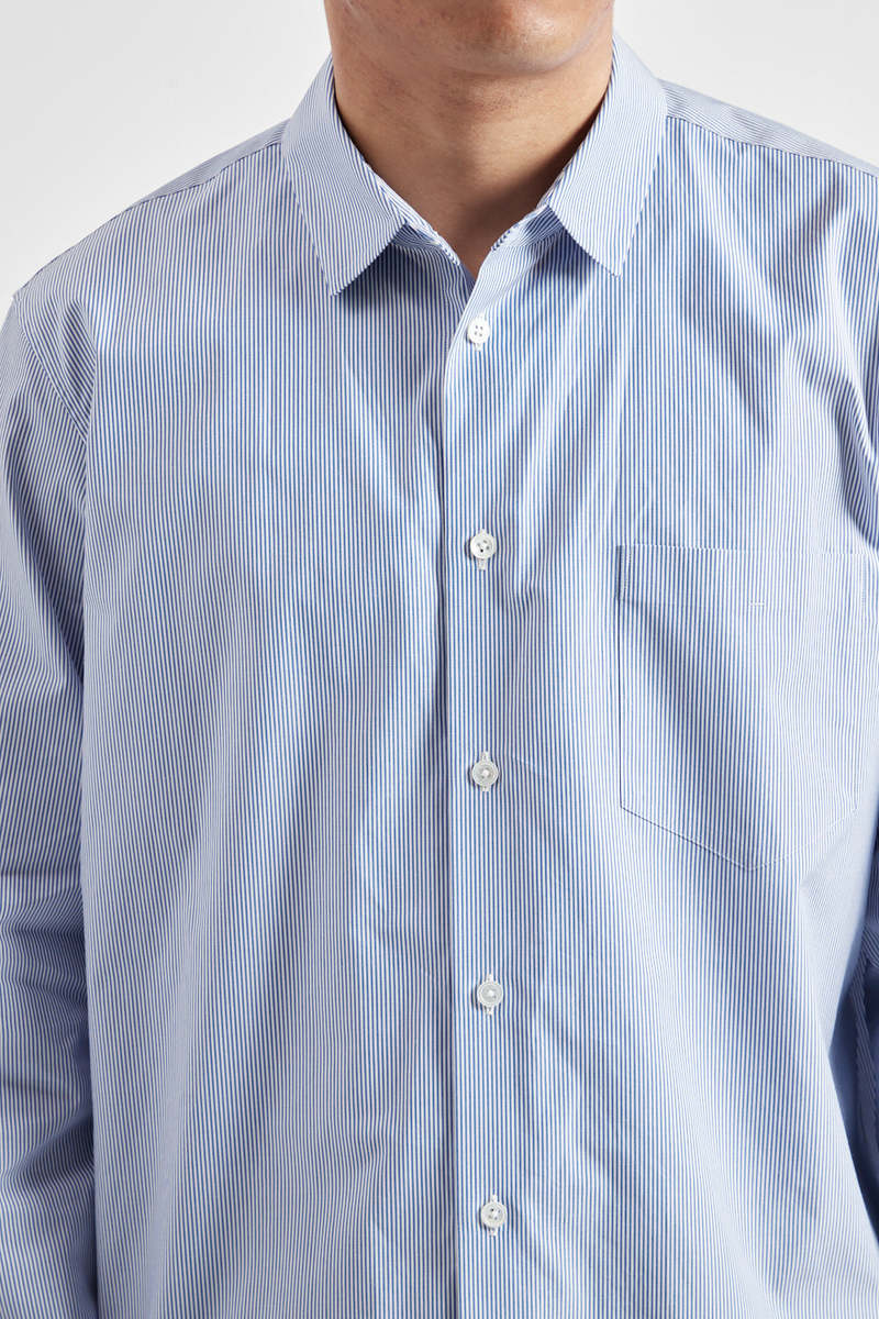 Aton Giza Stripe Standard Shirts - Stripe | Garmentory