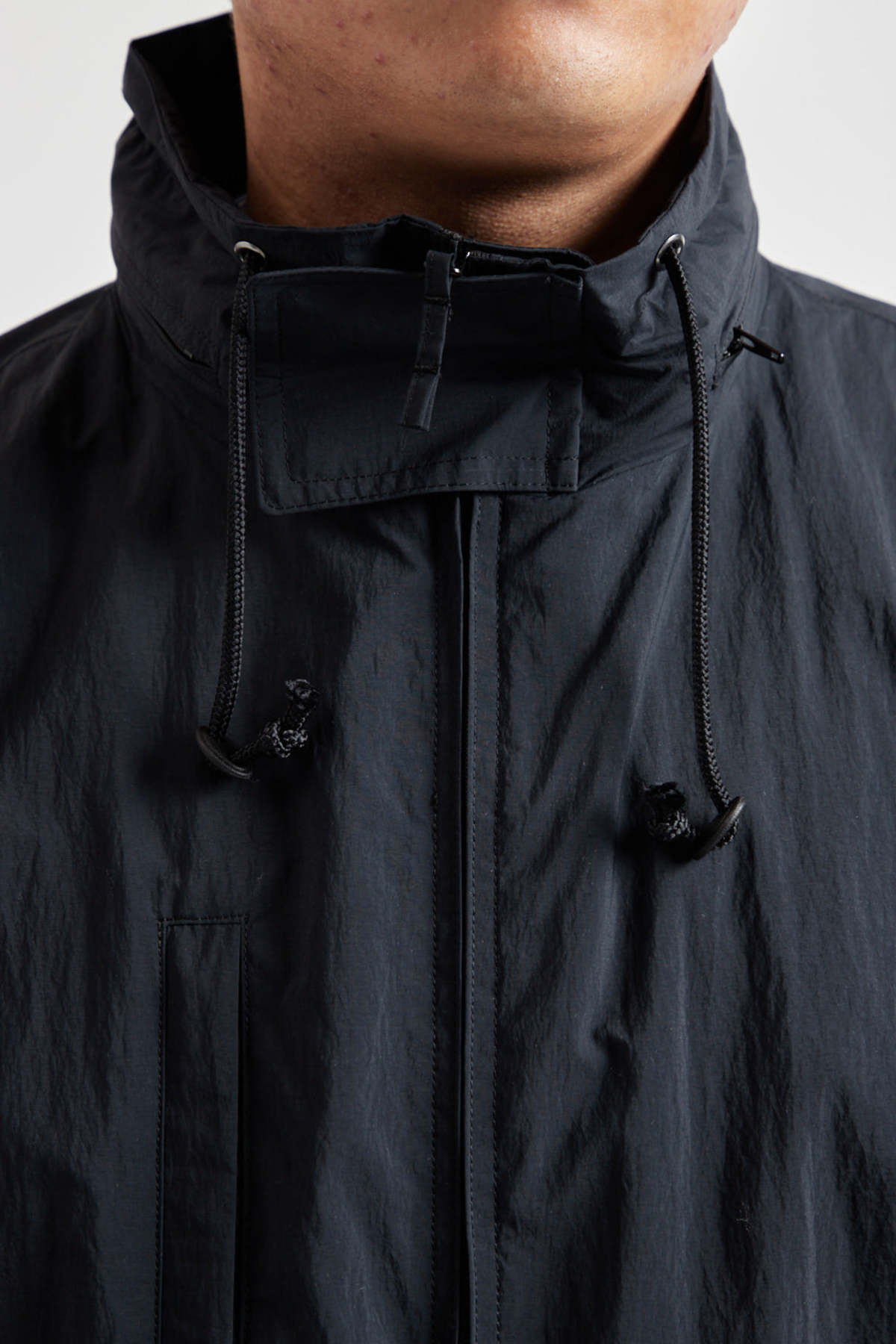 ATON Travel Nylon Packable Jacket - Black | Wallace