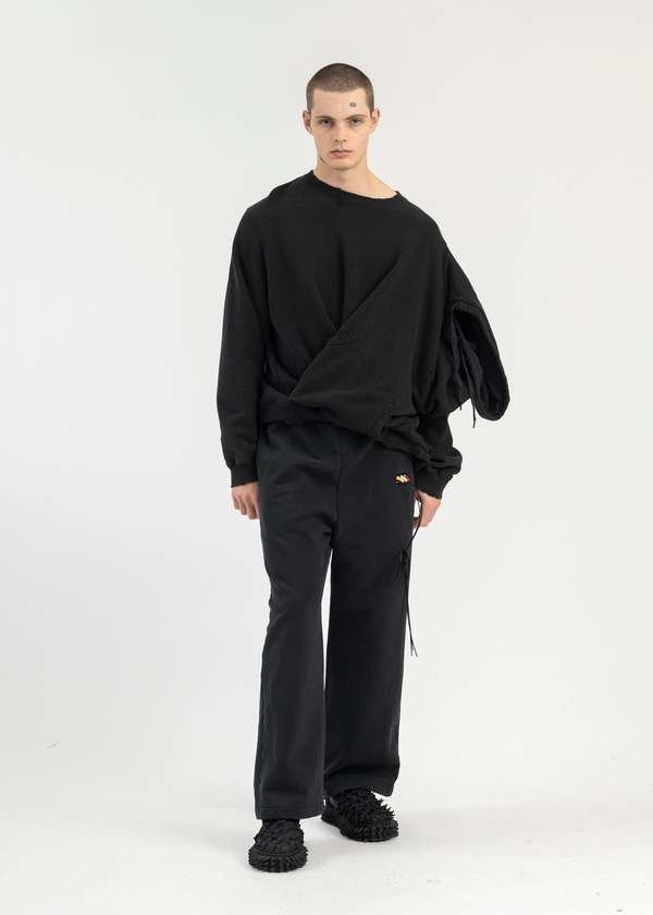 トップス doublet 24SS AI IMAGE MISTAKE HOODIE Doublet BLACK AI IMAGE GENERATION MISTAKE HOODIE - BLACK | Garmentory